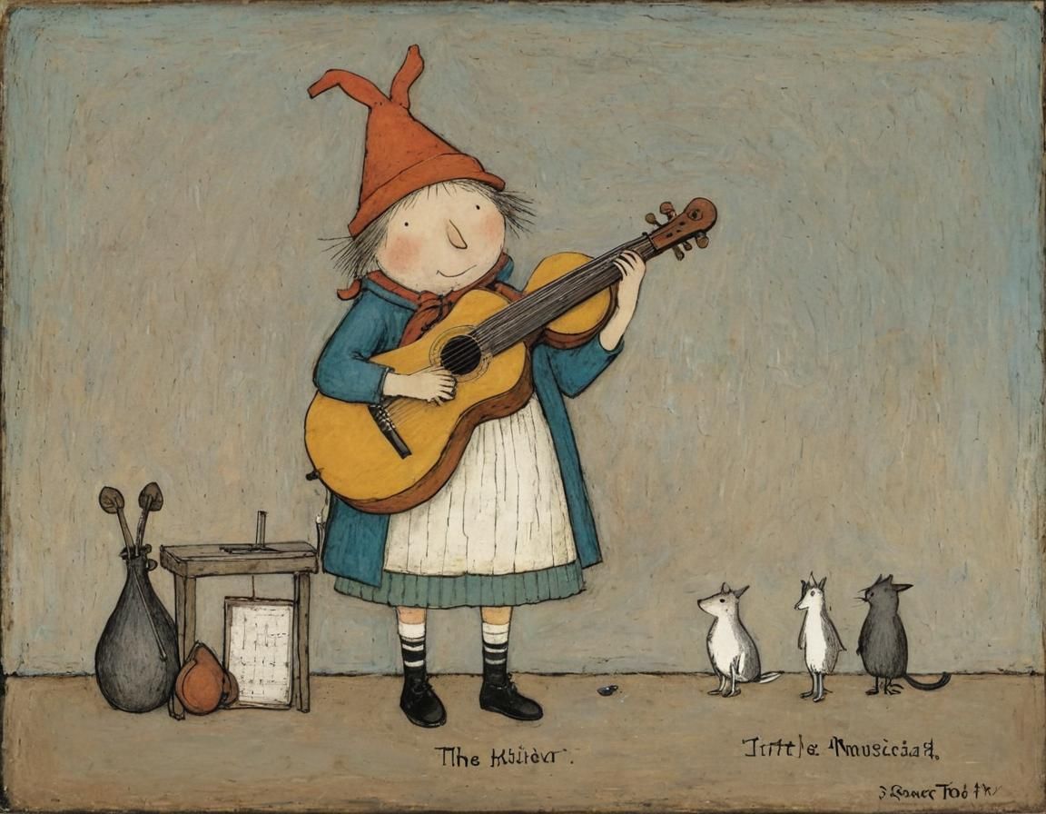 The Little Musician: Whimsical Children's Illustration