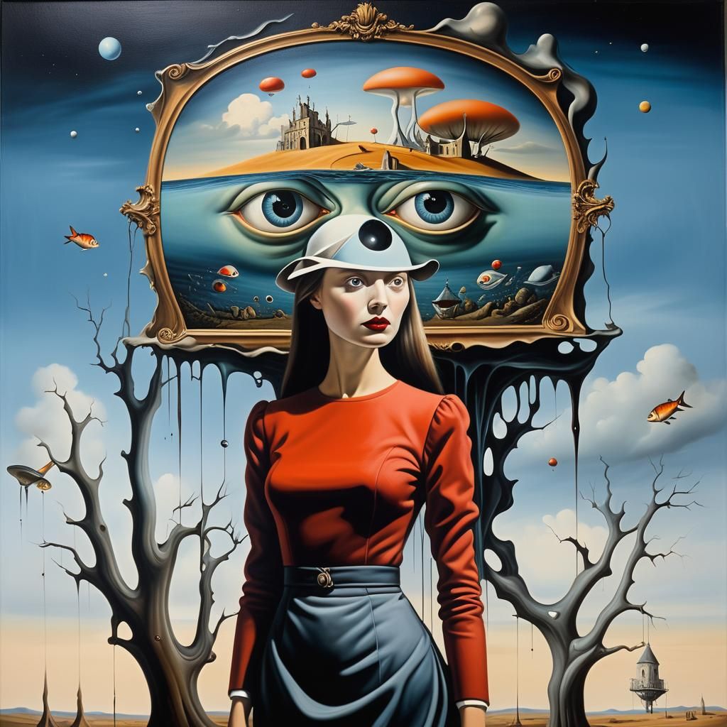 Surreal Matte Oil Painting by Master Surrealists