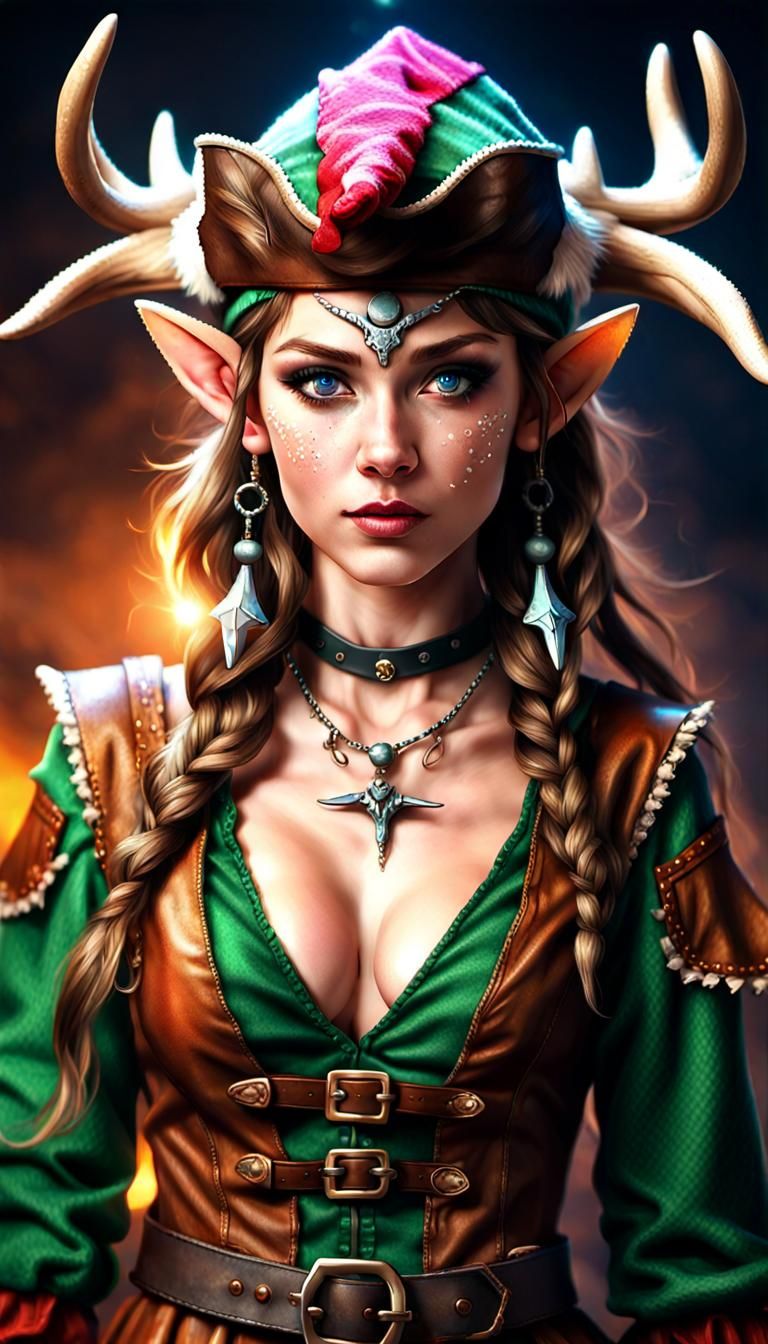 Deer Elf , Cosplay As A Pirate