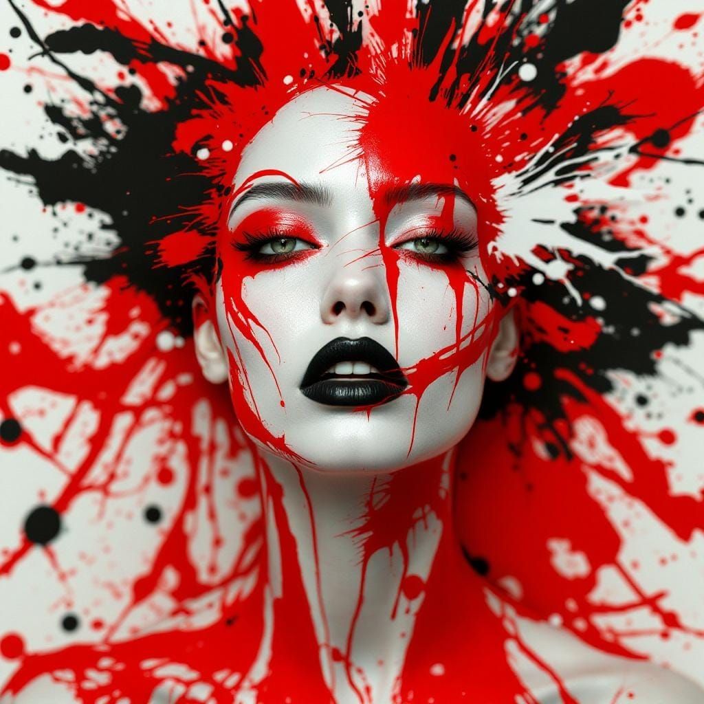 Avant-Garde Fashion Oracle in Abstract Expressionism