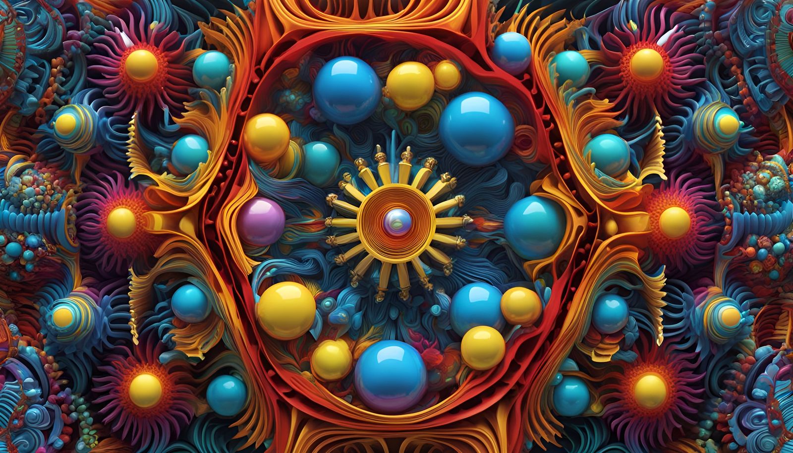 Cyberpunk Knolling in Pop Art Style