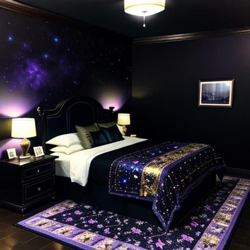 Night Sky Bedroom Hideaway in Art Deco Style