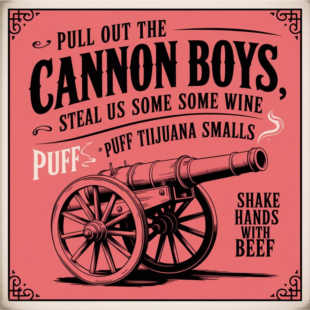 Cannon Boys Stealing Wine and Smoking Cigars