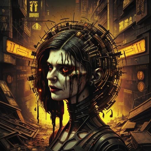 Demonic Close-Up in Analog Horror VHS Glitch Style