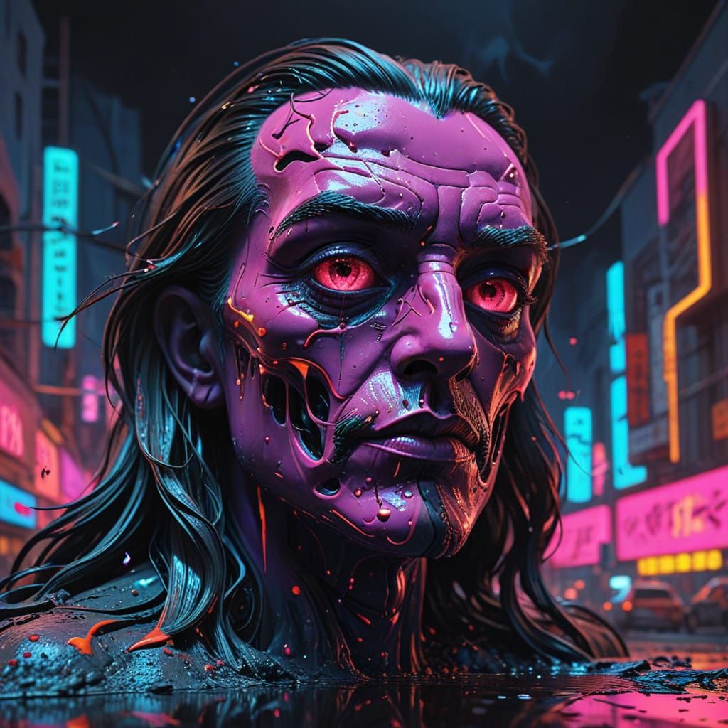 Anime Cafe in City Space, Cel-Shaded Style