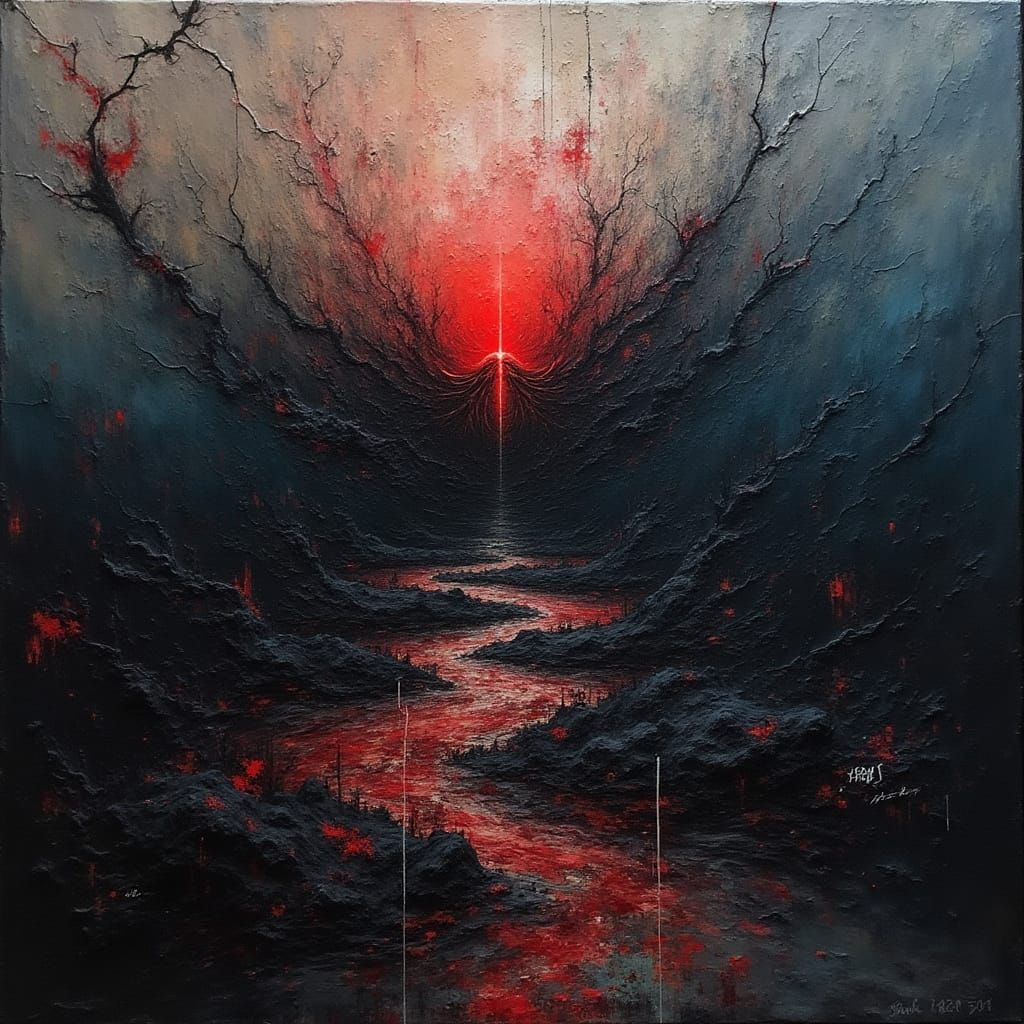 Surreal Abstract Landscape Evokes Introspection