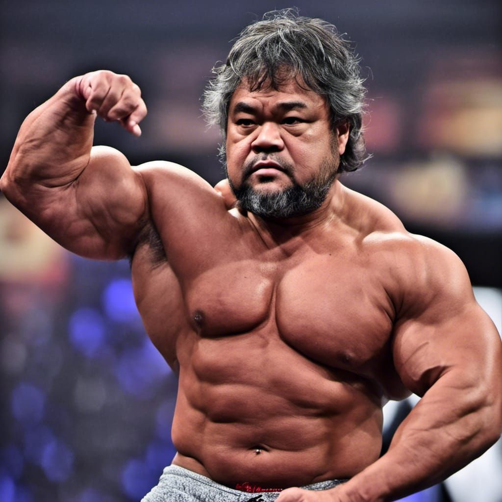 Bodybuilder Posing at Mr Universe Competition