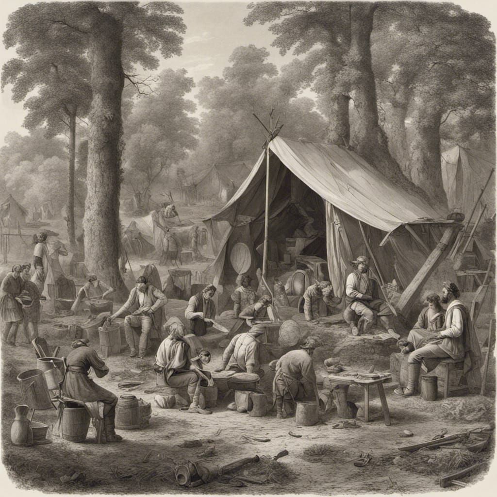 American Woodcutters Camp in Classical Era