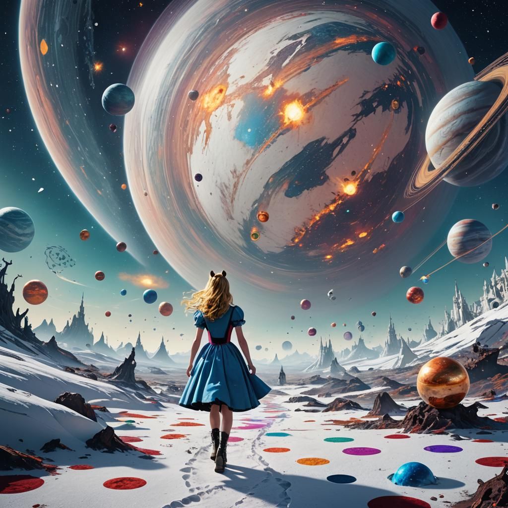 Alice in Wonderland on a White Planet