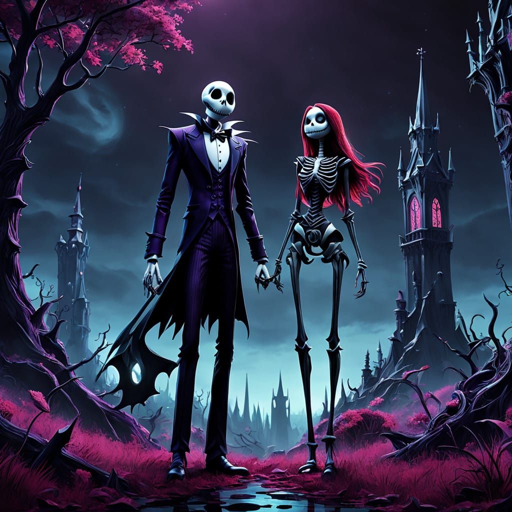 Gothic Majesties: Jack and Sally Reign Supreme