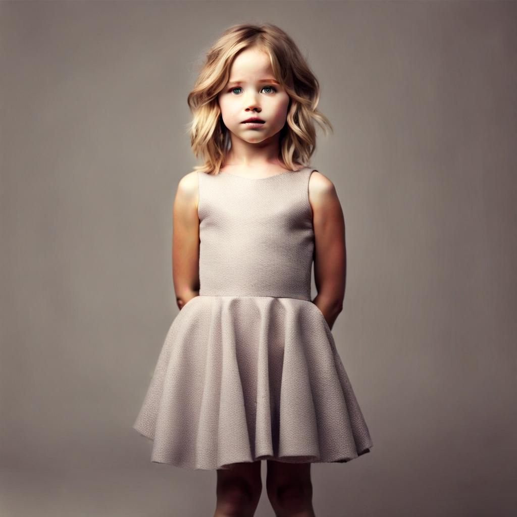 Young Jennifer Lawrence Portrait in Krüger Style