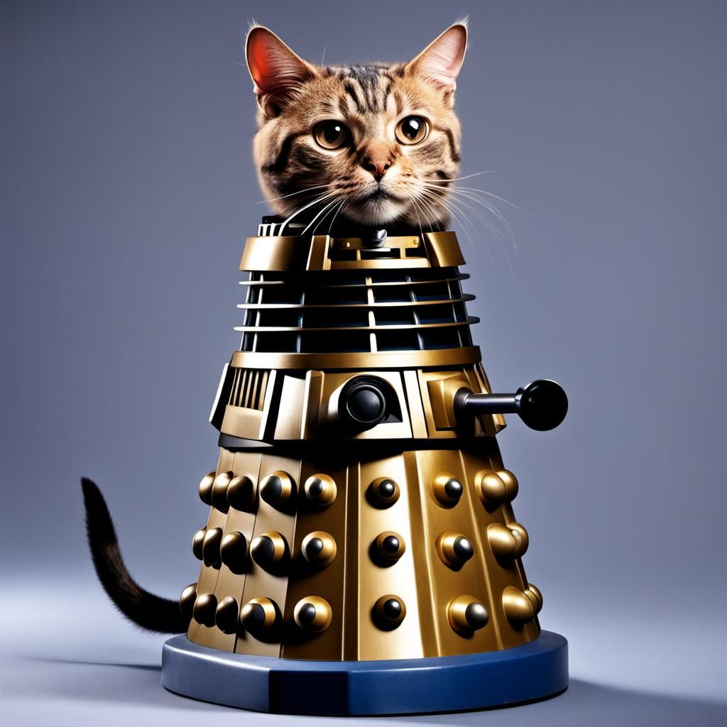 Dalek with Cat Head: Doctor Who Hybrid