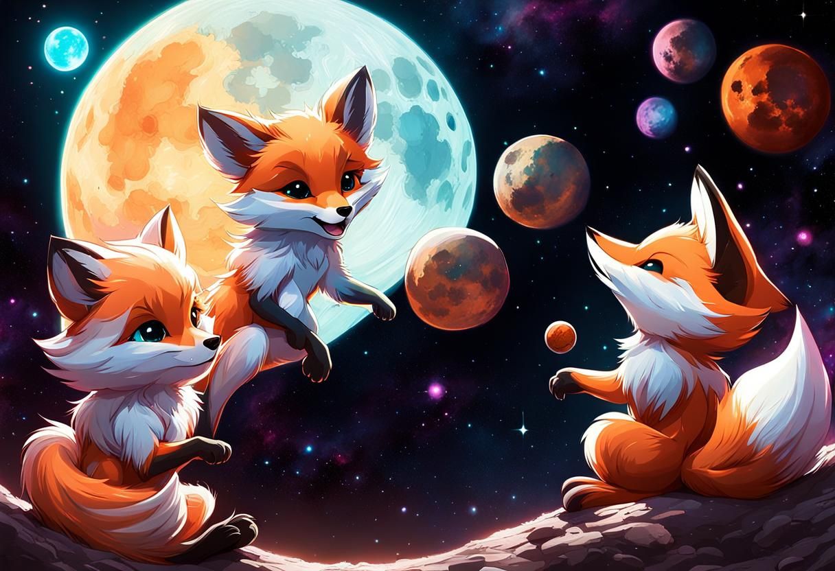 Fox Cubs Baseball Game on the Moon