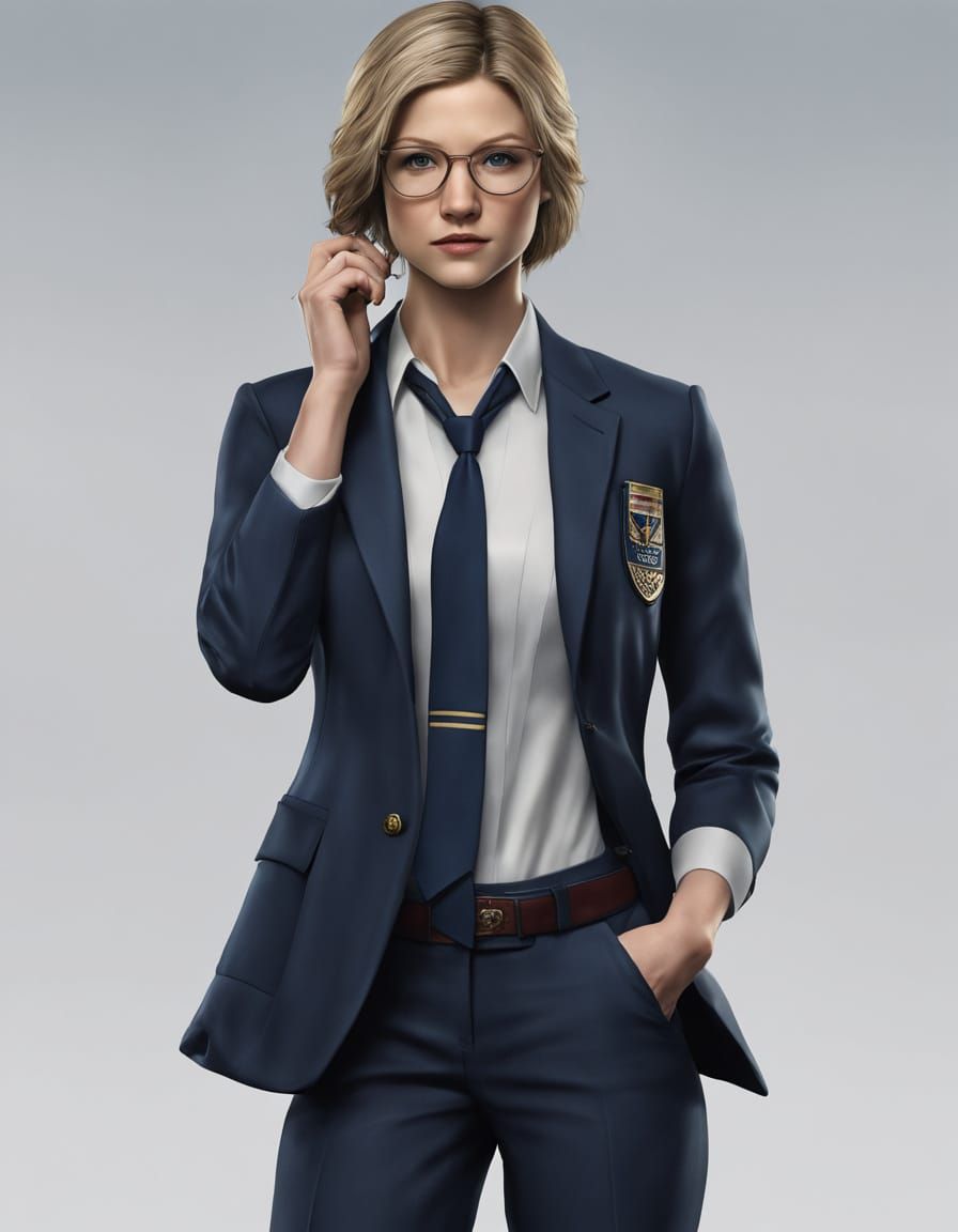 Hyperrealistic Grace Ashcroft as FBI Agent