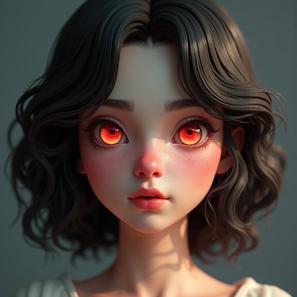 Woman's Face with Newspaper Collage in Graffiti Style