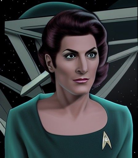Male Gender-Bent Deanna Troi Portrait, Photorealistic
