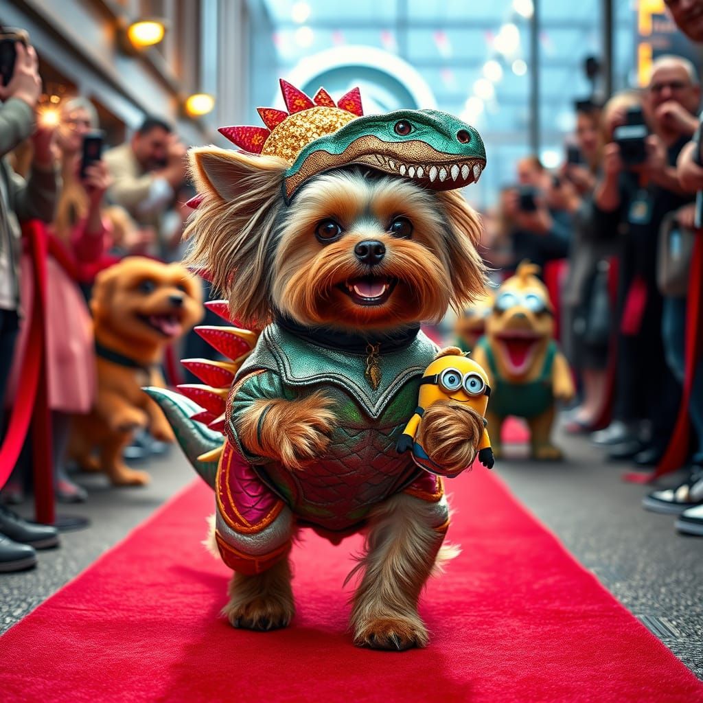 Yorkie T. Rex Red Carpet Premiere in Holland Michigan