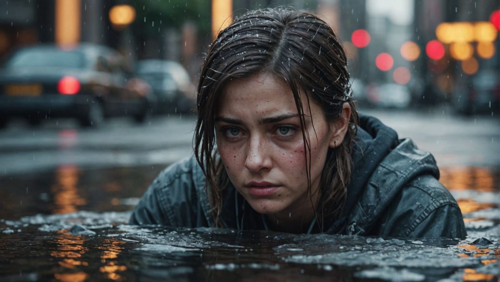 Sad Grief in Hyperrealistic Style Concept Art