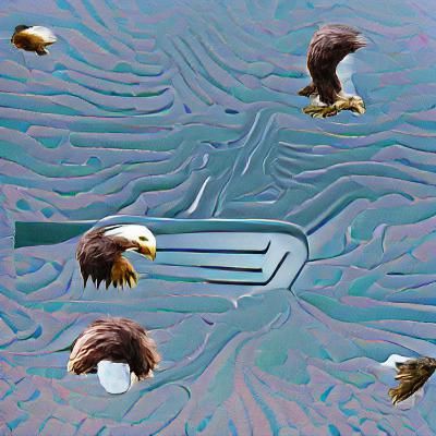 Majestic Eagle Descending in Flight