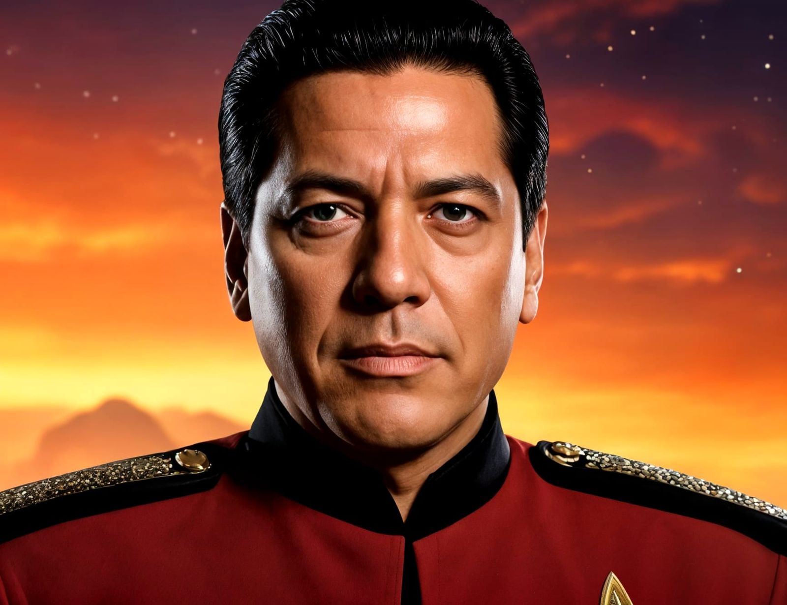 Chakotay, his face tattoo gone!