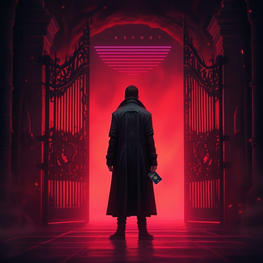 Passport to the Underworld: Retrofuturistic Cyberpunk Scene