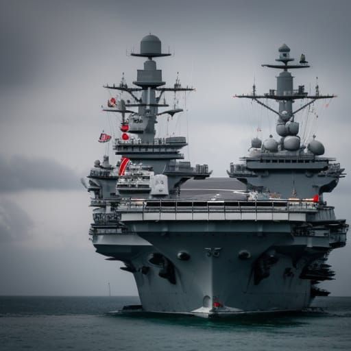 Heavy Aircraft Carrier at Sea