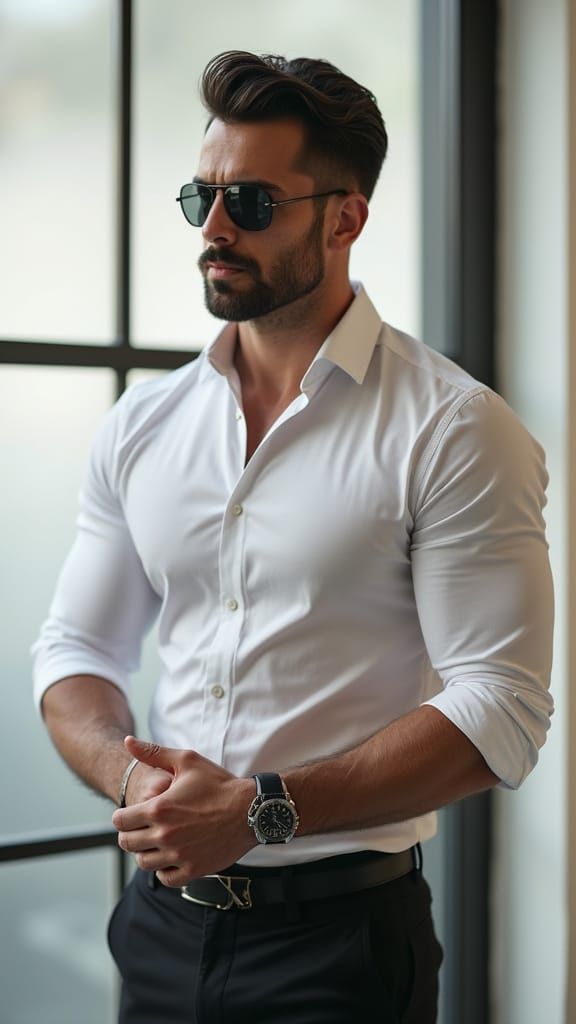 Modern Gentleman Portrait in Editorial Style