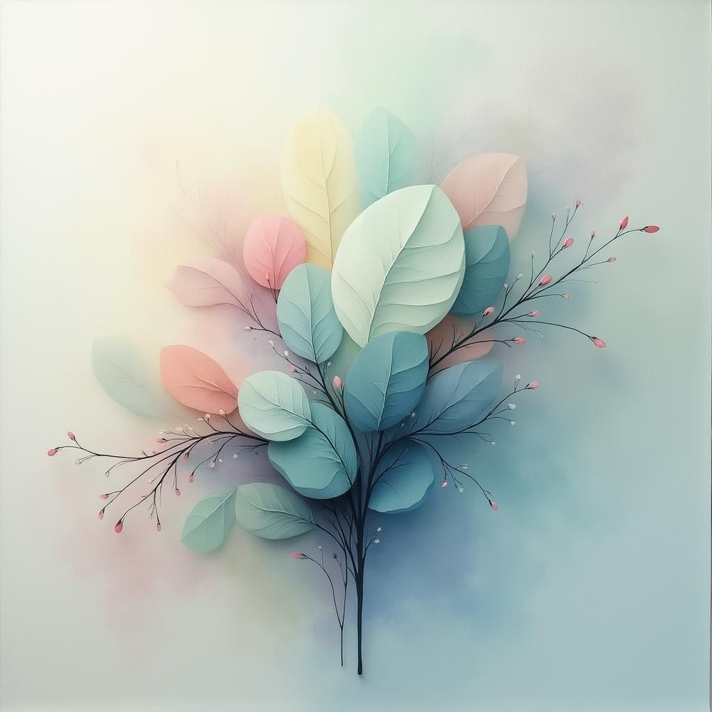 Ethereal Abstract Art in Klee and Lam Style