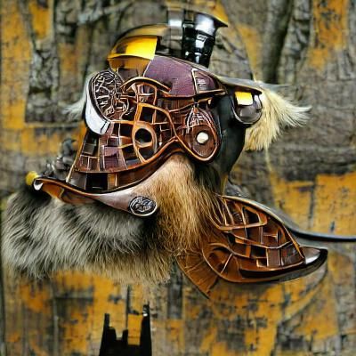 Medieval Viking Steampunk Fusion Art