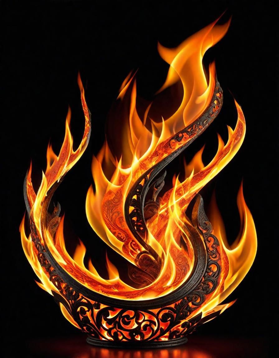 Photorealistic Flames with Intricate Magical Patterns
