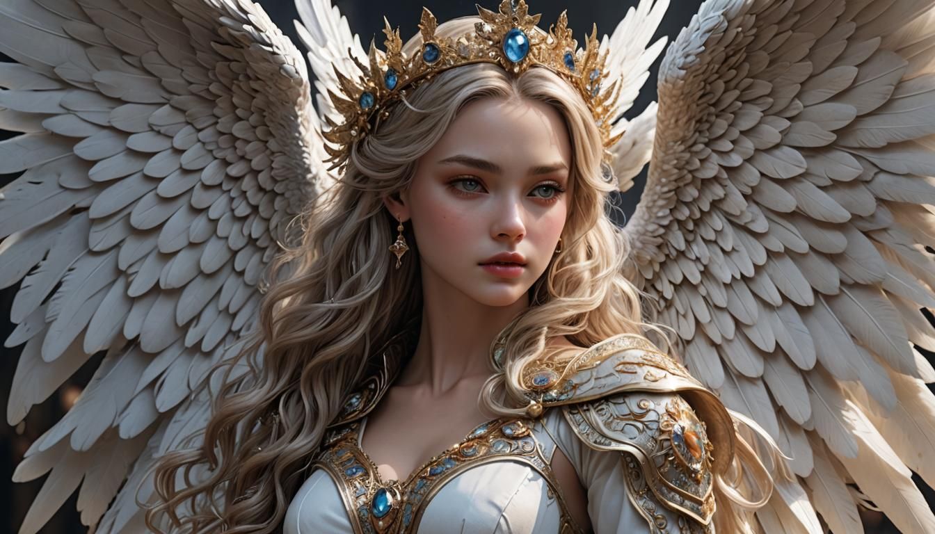 Ethereal Angel Princess: Hyperdetailed Masterpiece
