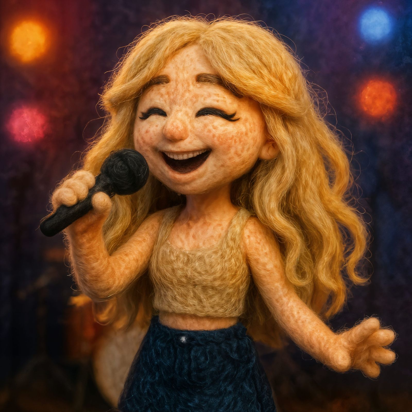 CGI Felt Sabrina Carpenter Sings Happily On Stage