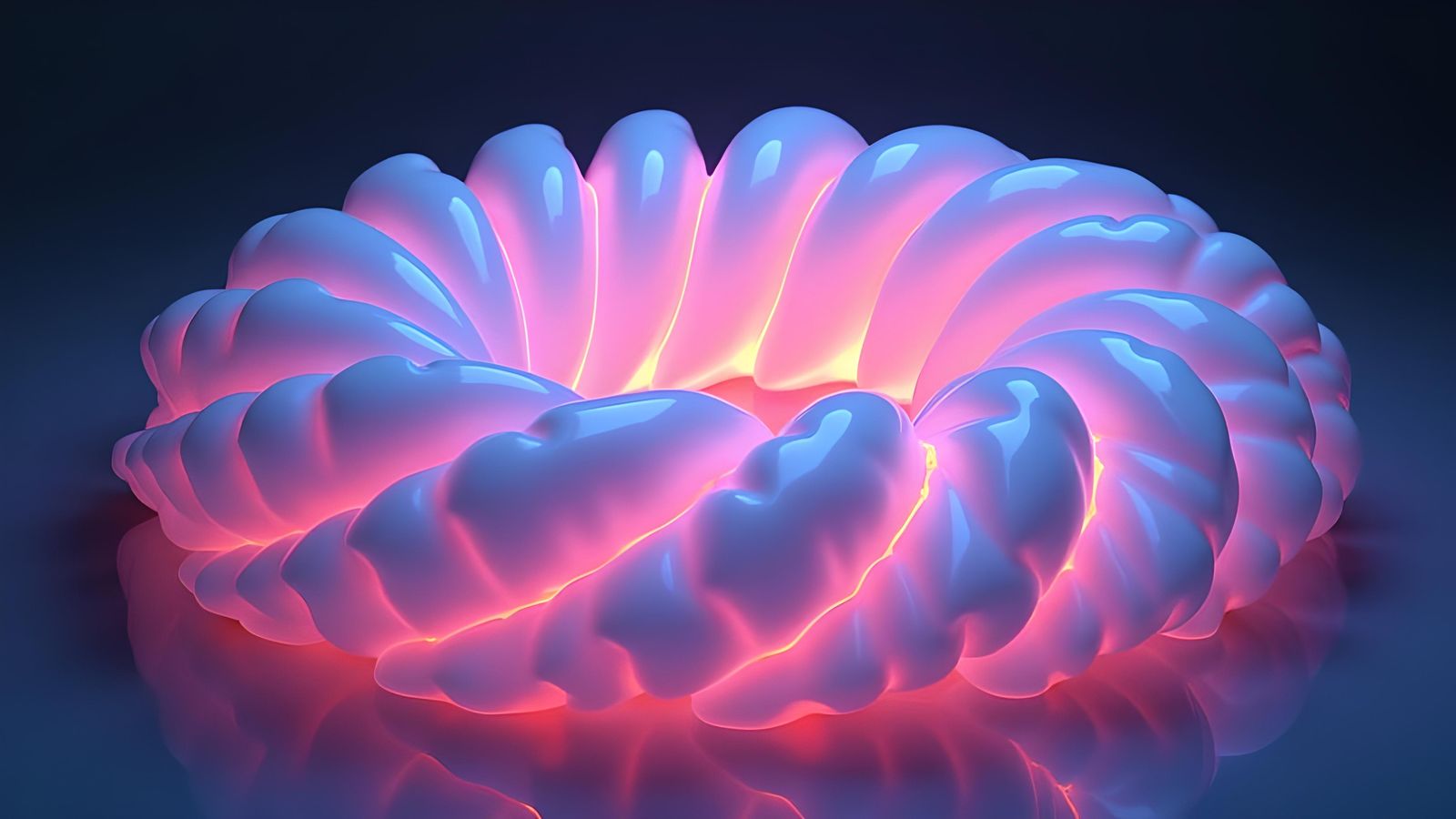 Luminescent Biomorph in Queer Futurism Style