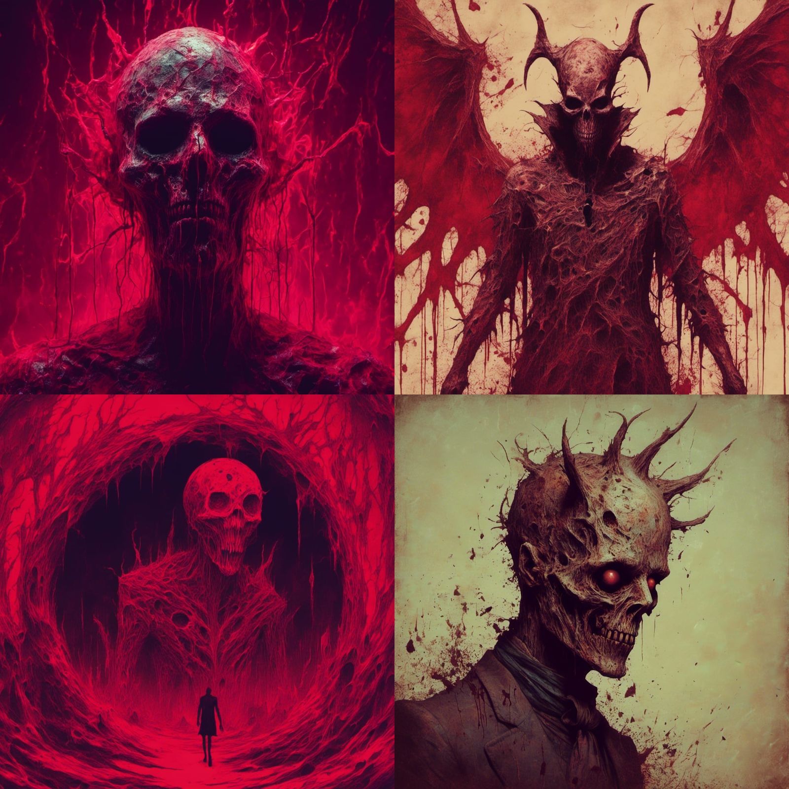 Demonic Jack-in-the-Box in Moebius Minimalist Style