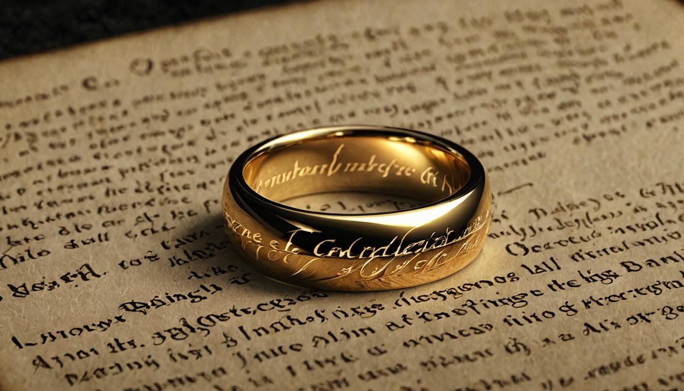 The One Ring Inscription Reveals Itself: Hyperrealistic Art