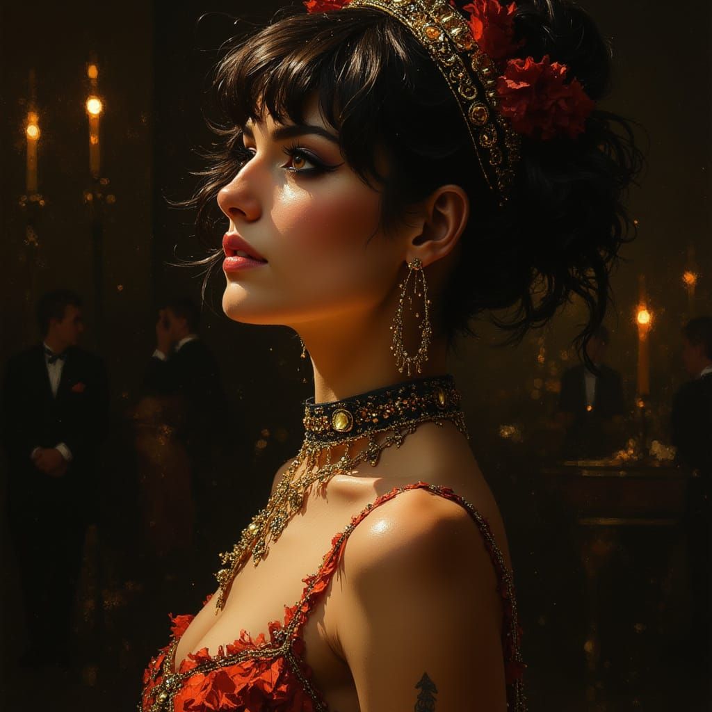 Gypsy Punk Queen in Vermeer Style Lighting