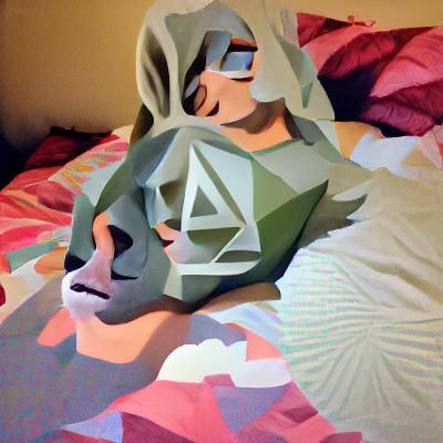 Abstract Low Poly Colorful Geometric Design