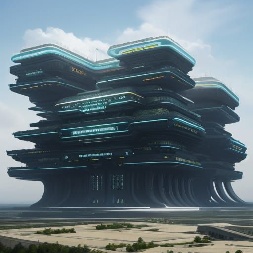 Futuristic Energy Architecture in Photorealistic Detail