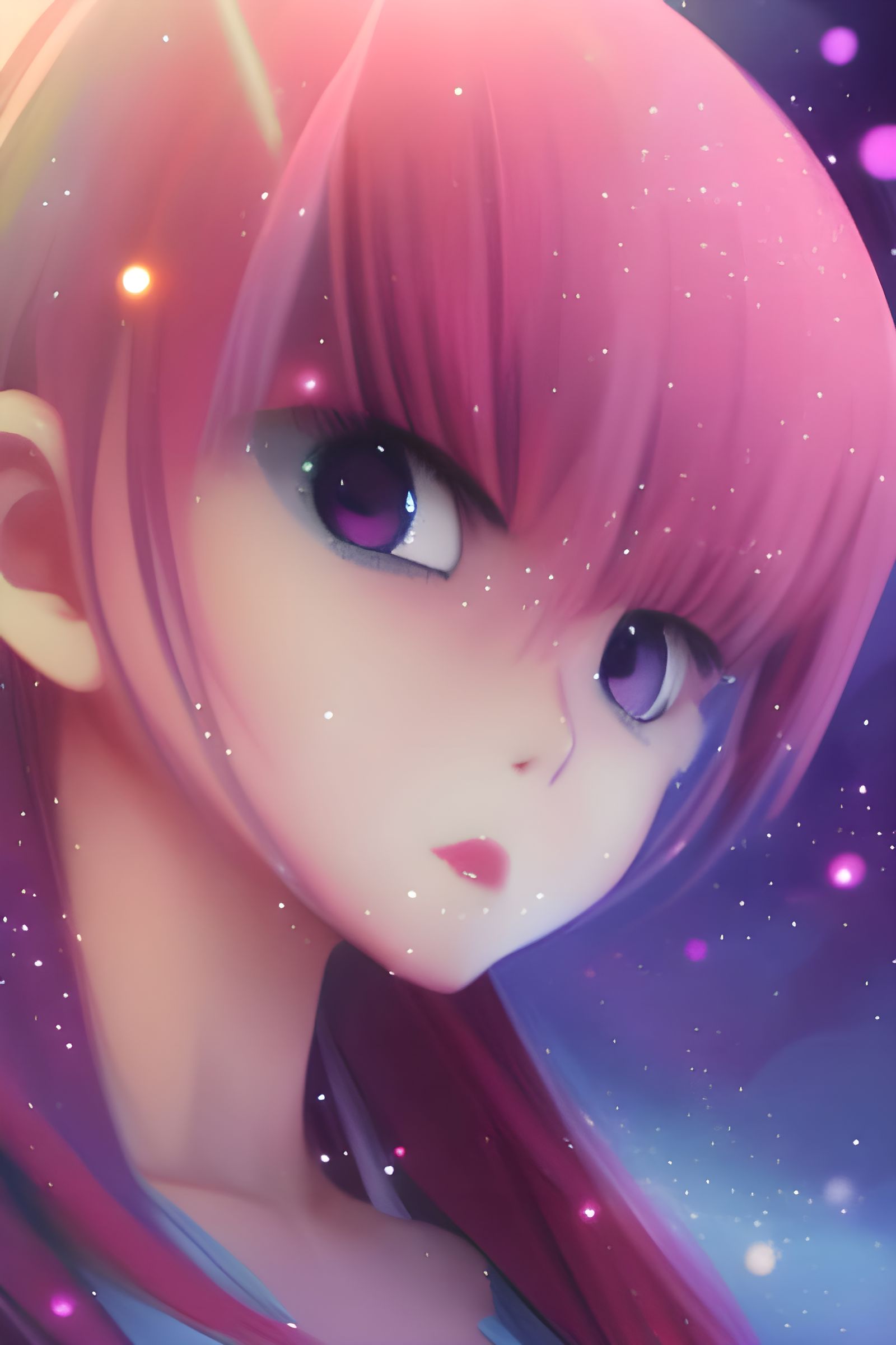 Glitter spring fairy anime character