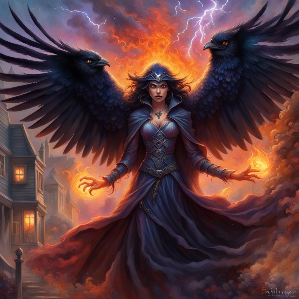 A sorceress magical accident transformation