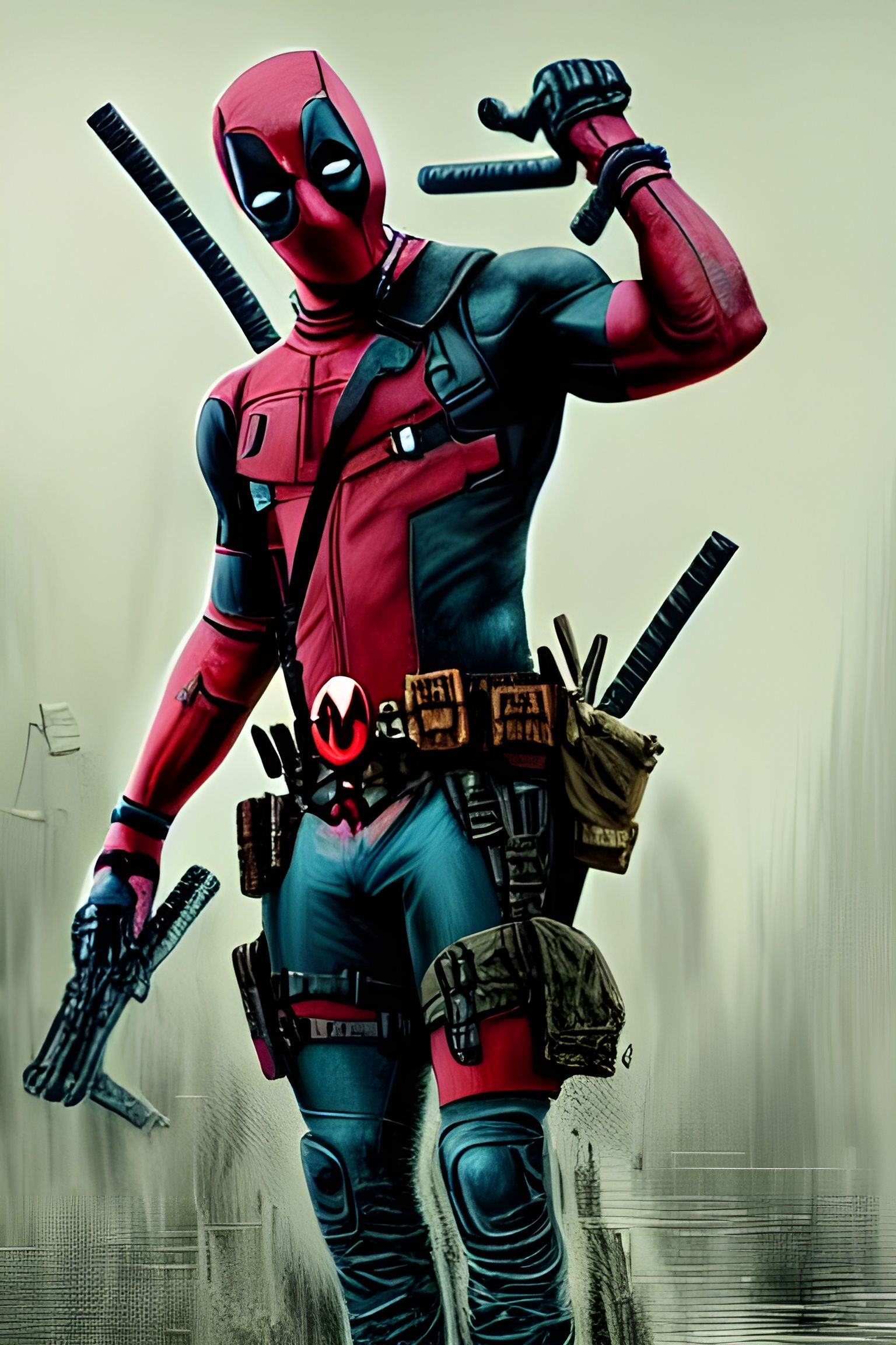 Hyperrealistic Deadpool Painting by Inceoglu and Monge