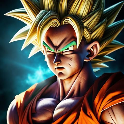 Hyperrealistic Dragon Ball Z Splash Art