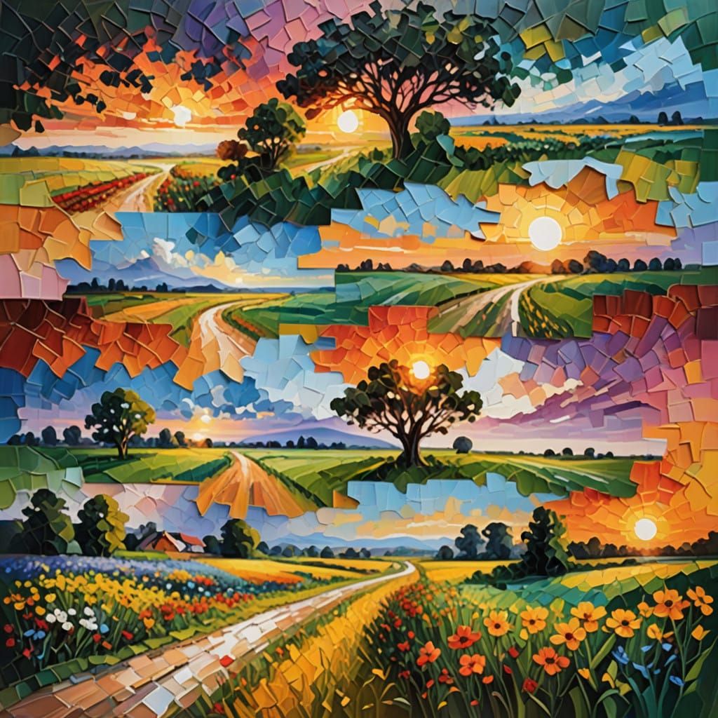 Impasto Masterpiece of Nature's Harmony