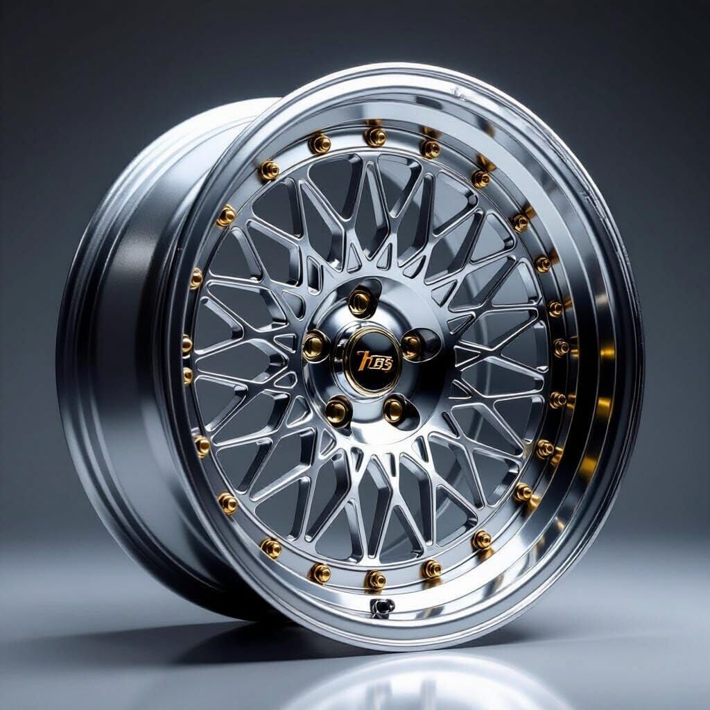 Photorealistic BBS RS Car Rim Studio Shot