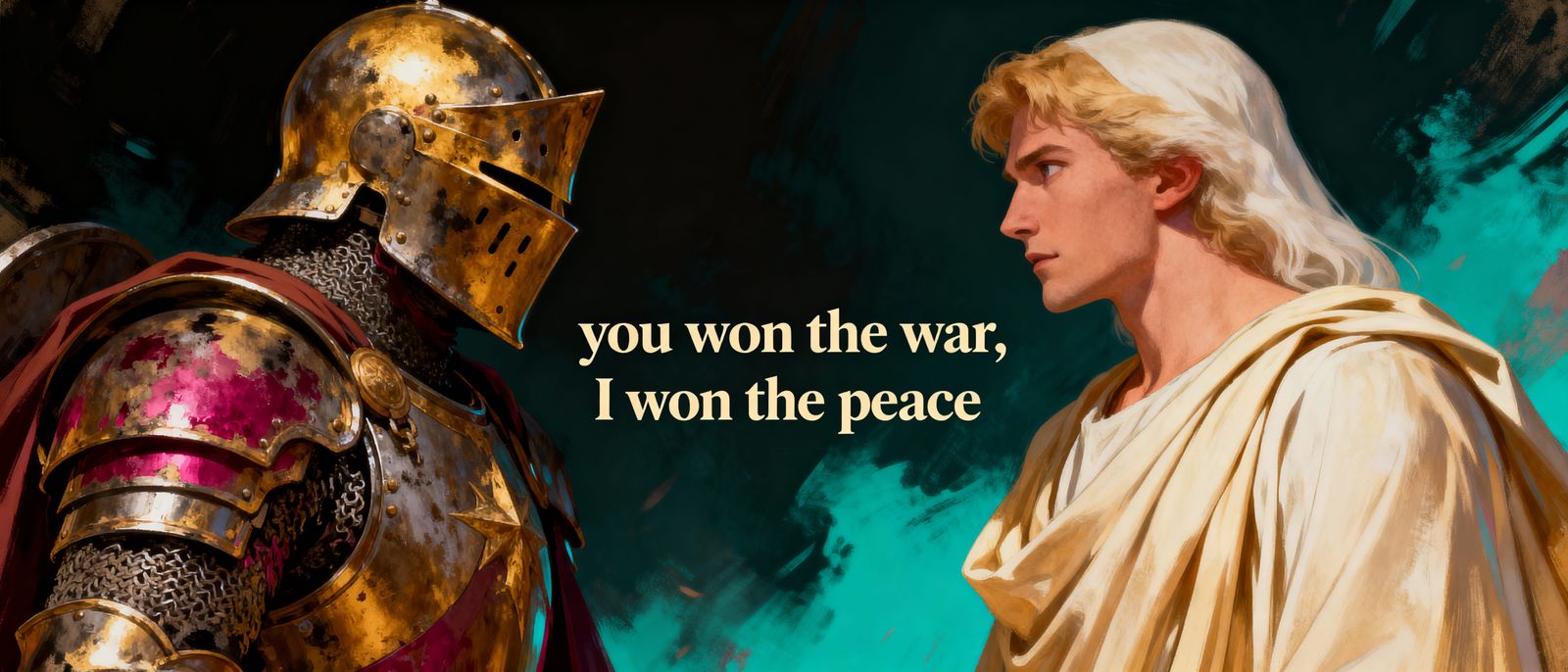 War and Peace Contrasted in Vibrant Colors