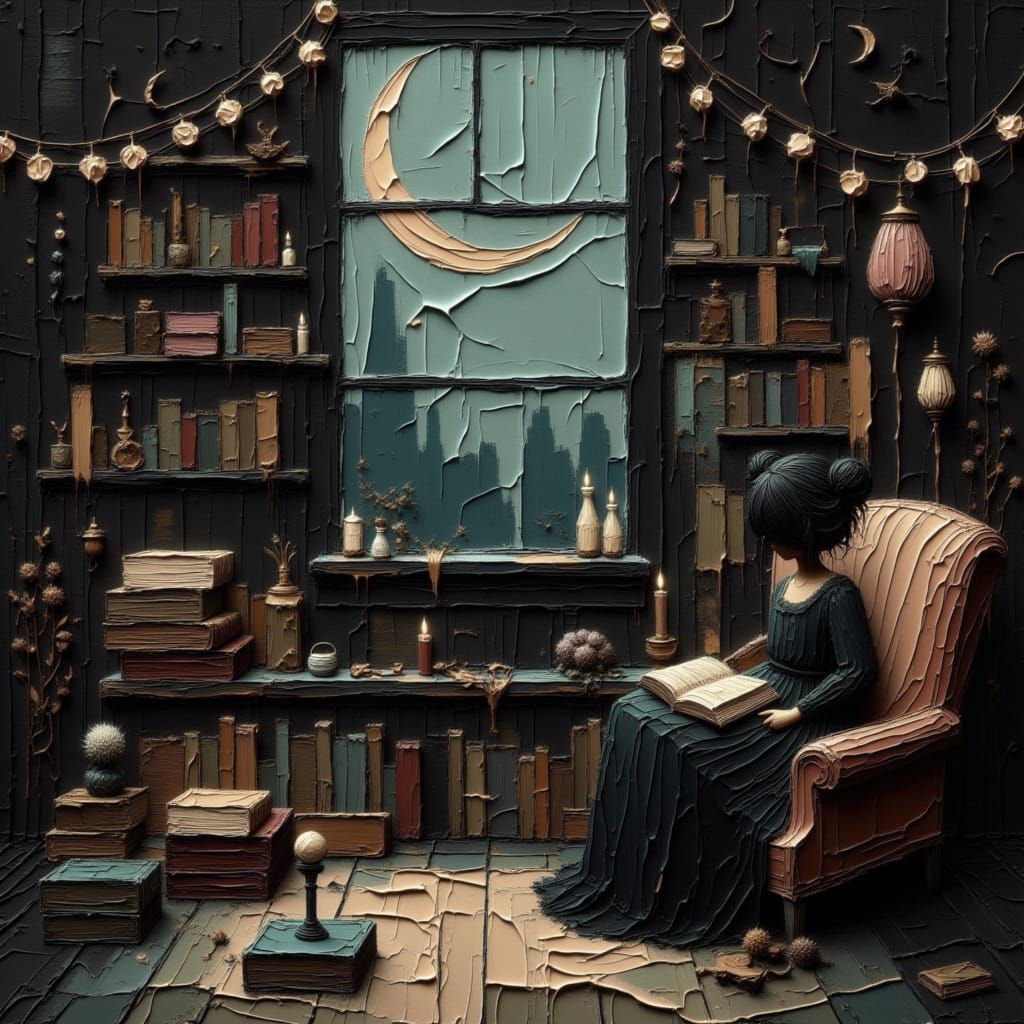 Gothic Moonfairy's Secret Attic Reading Nook