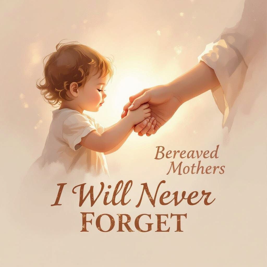 Mother and Child Hands Clasping in Digital Art