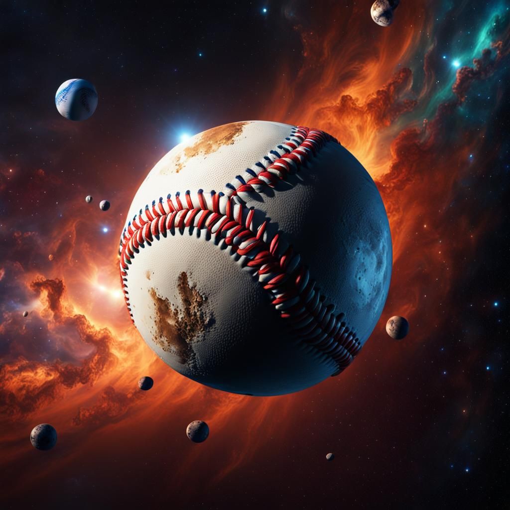 Baseball in Space: A Matte Painting