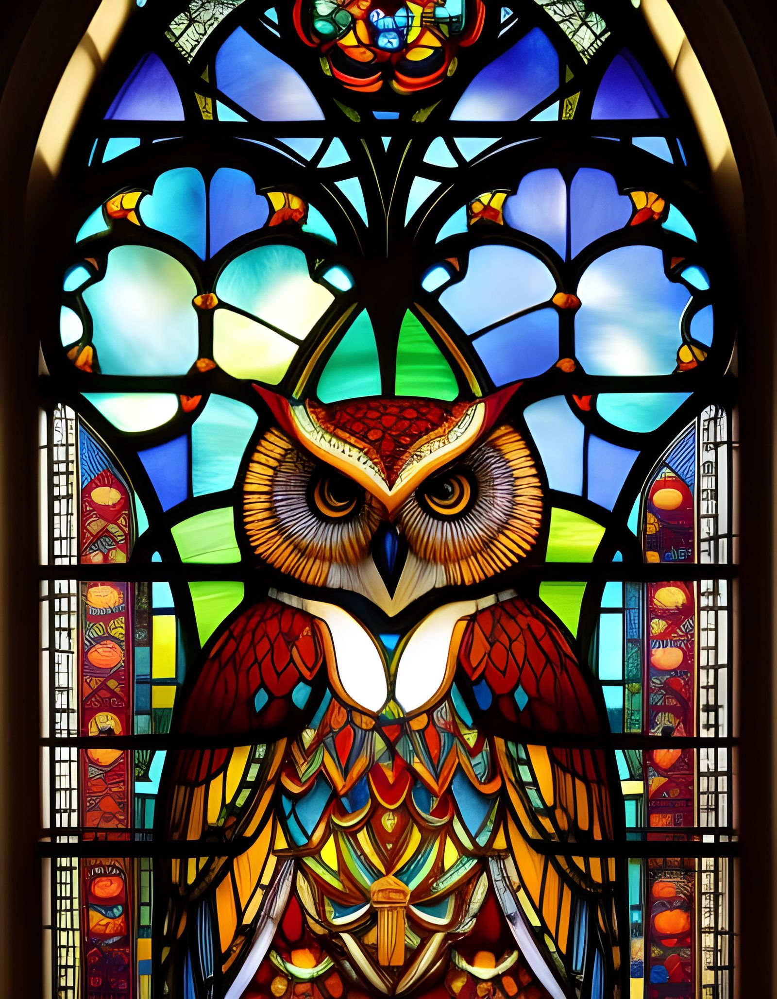 Stained Glass Owl
