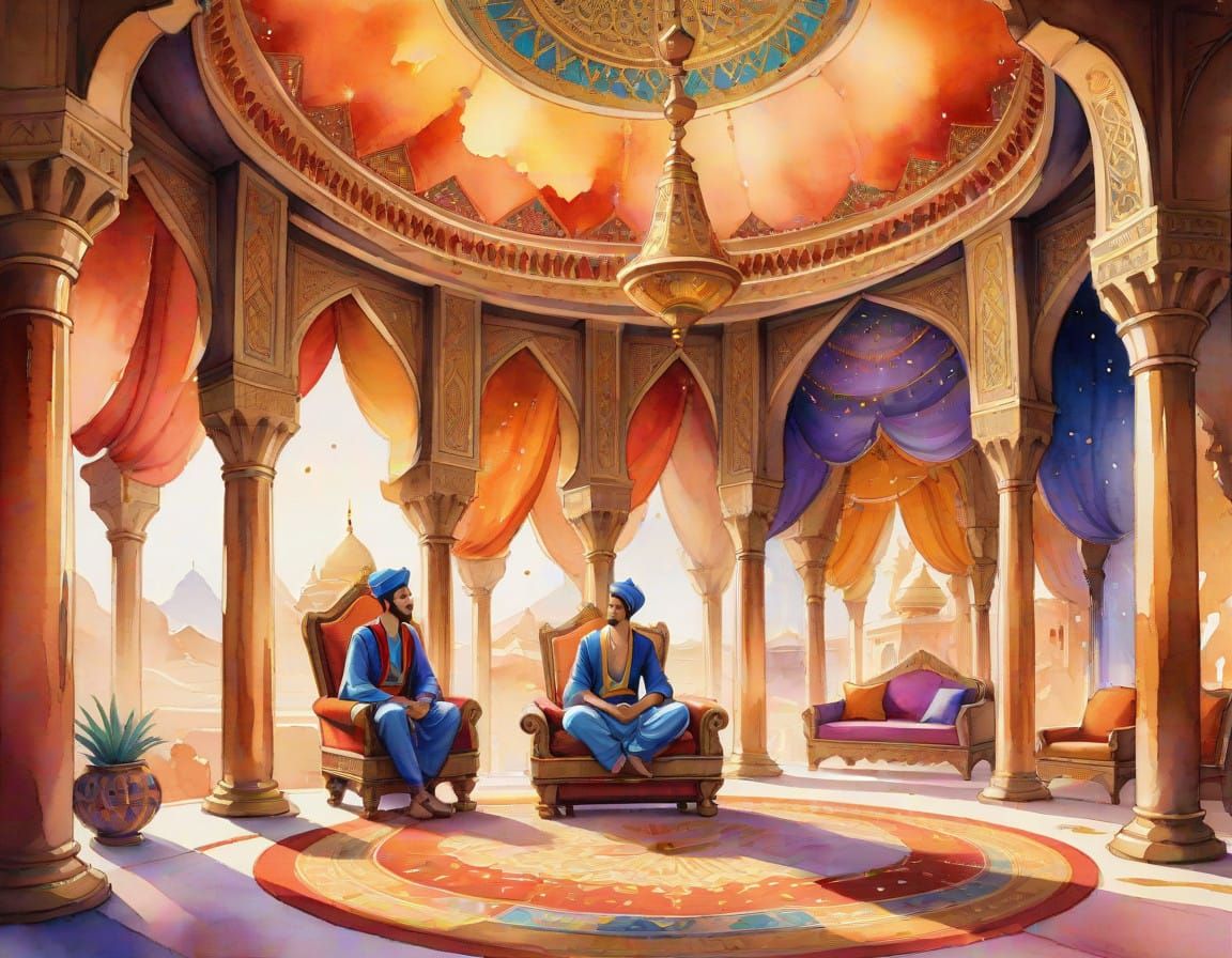 Middle Eastern Royalty Meets in Lavish Splendor as Whimsical...